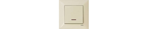 Вимикач 1кл крем з підсв VIKO Meridian Вимикач 1кл крем з підсв VIKO Meridian