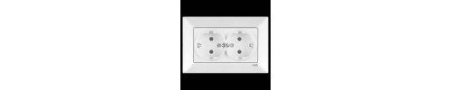 Розетка 2я зз біла VIKO Meridian