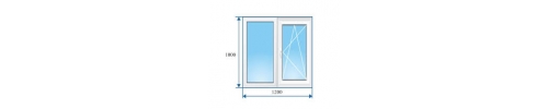 Вікно WDS 6s 1300х1200 мм з антимоскітною сіткою Вікно WDS 6s 1300х1200 мм з антимоскітною сіткою